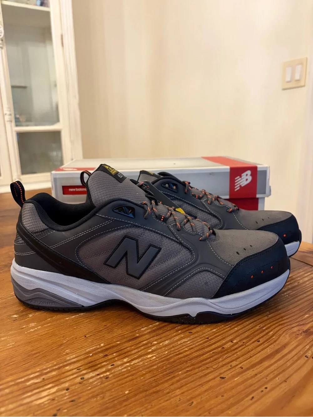 New Balance Men’s Gray and Black Athletic Walking Shoes